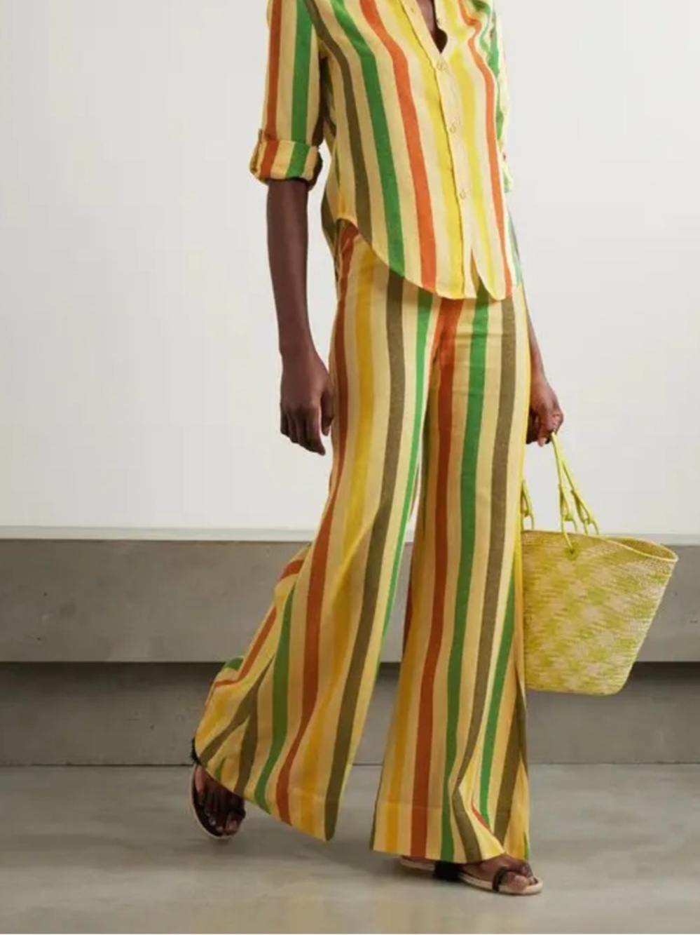 Suzi Kondi Multicolor Stripe Wide-Leg Pants